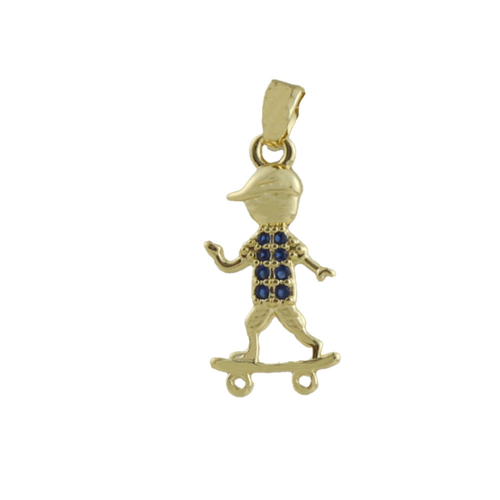Handmade Girl Pendant Featuring Electroplated Real Gold Plated Copper Jewelry Accessories