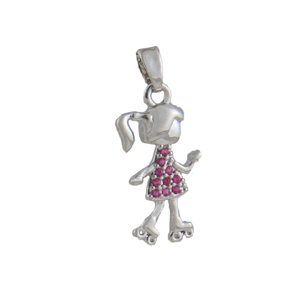 Handmade Girl Pendant Featuring Electroplated Real Gold Plated Copper Jewelry Accessories