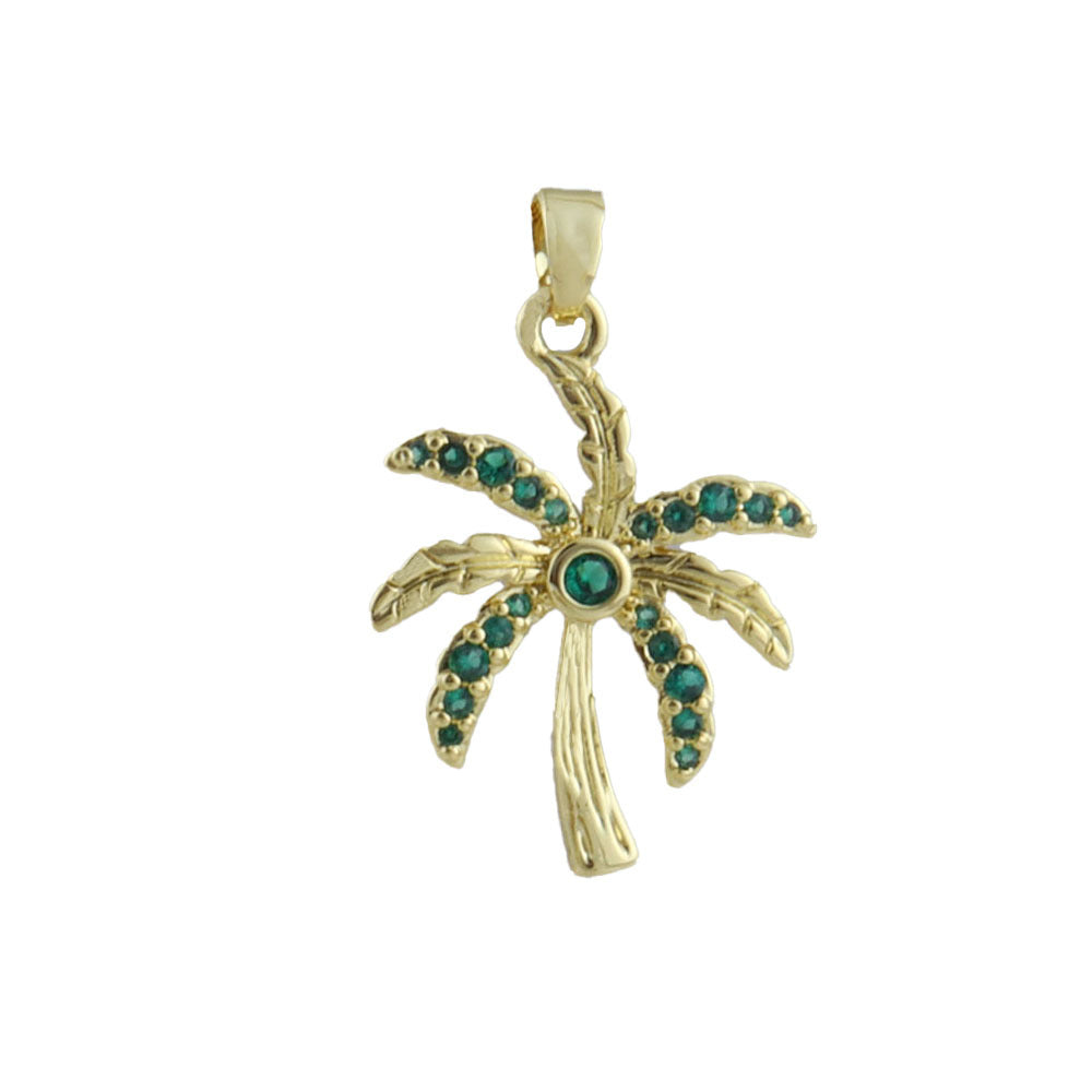 Life Tree Pendant In Copper With Real Gold Plated Finish Featuring Electroplated Craftsmanship, Gold Color Jewelry Accessory