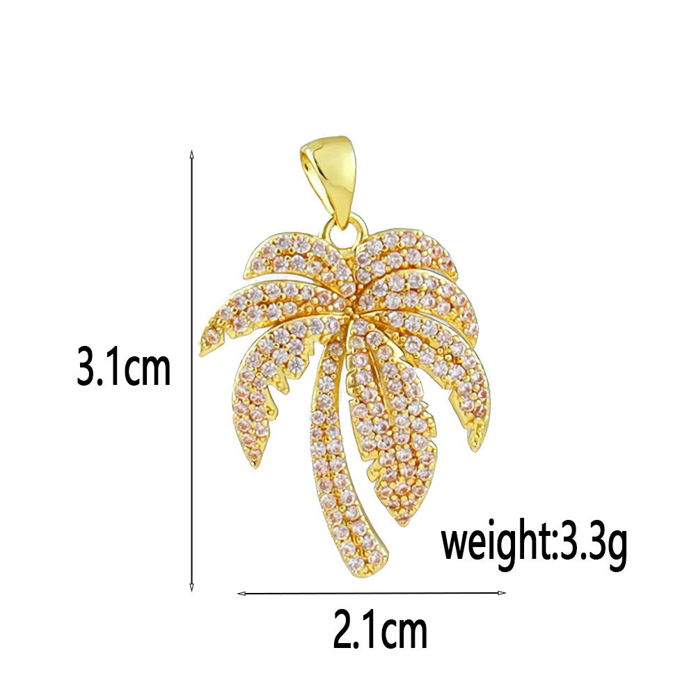 Conch Pendant In Copper With Electroplated Gold Plating, Marine Style Jewelry Accessories