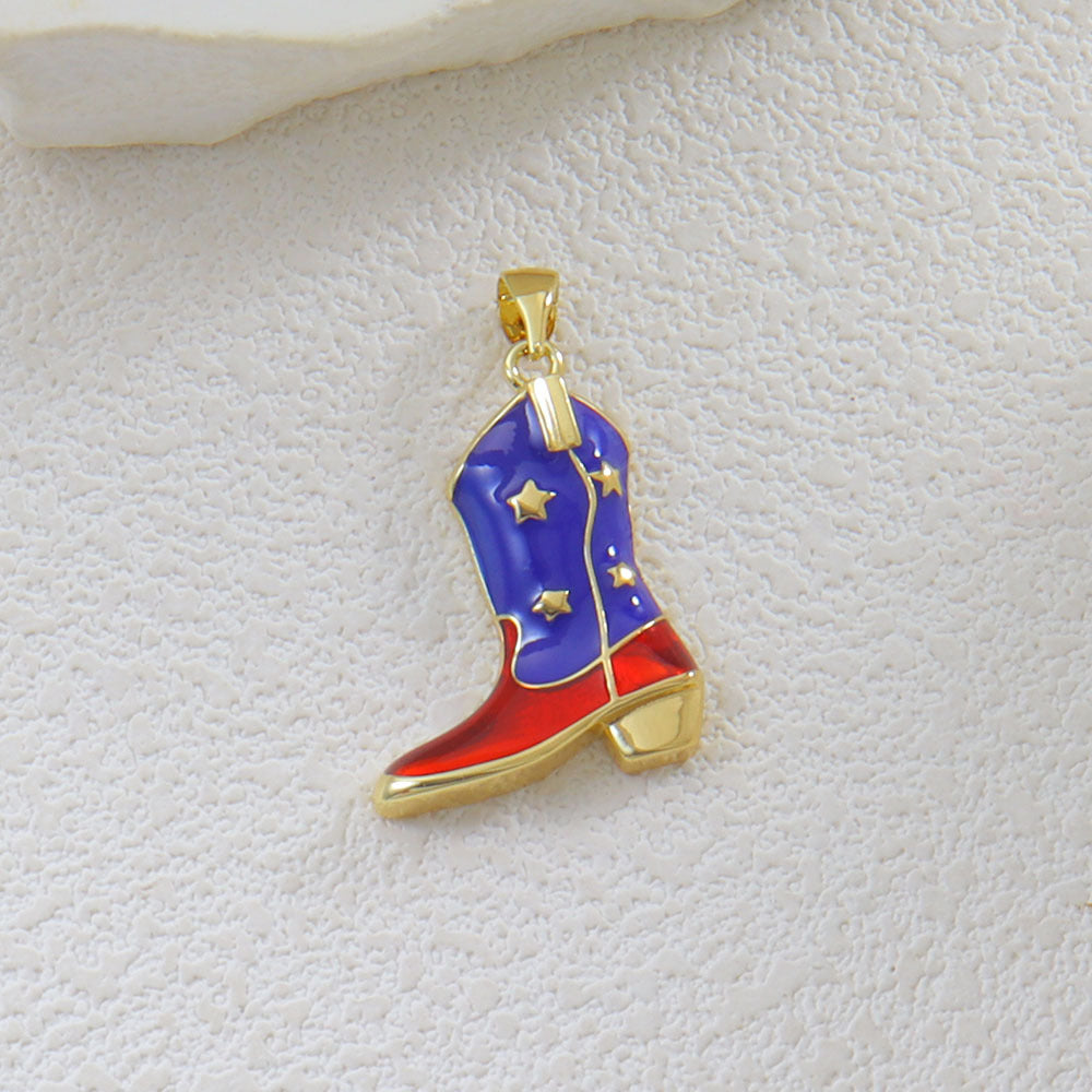 Conch Pendant In Copper With Electroplated Gold Plating, Marine Style Jewelry Accessories