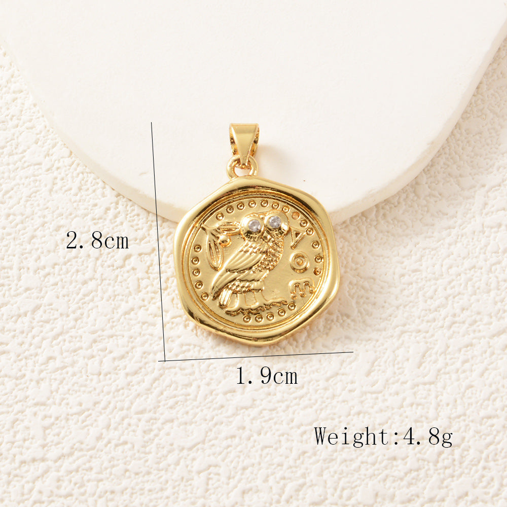 Copper Moon Pendant Featuring Electroplated Craftsmanship, Stylish Jewelry Accessory