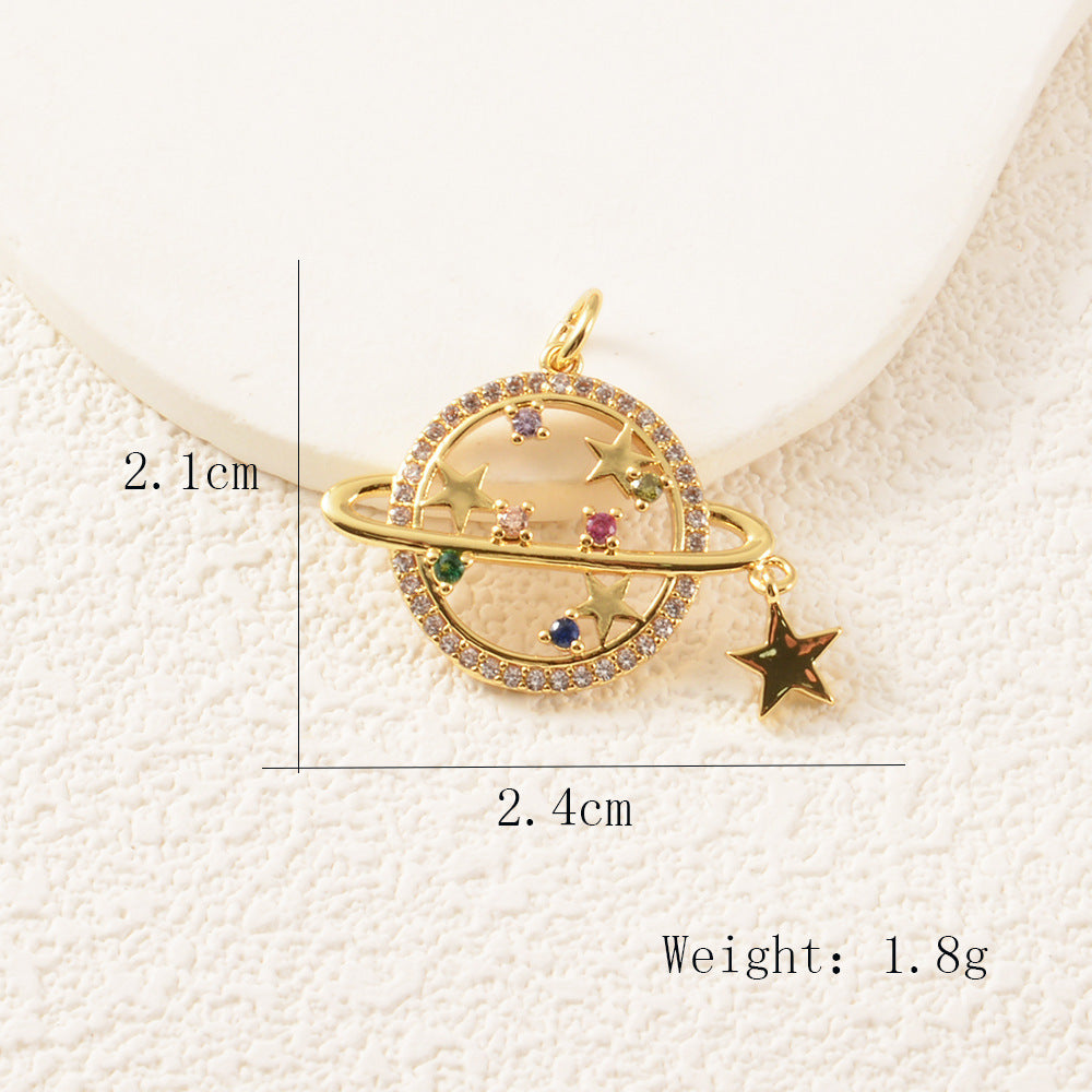 Copper Moon Pendant Featuring Electroplated Craftsmanship, Stylish Jewelry Accessory