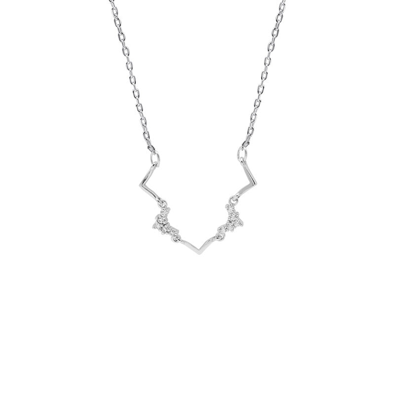 New Style Heart Shape Choker Necklace For Women With 925 Sterling Silver Cable Chain And Pendant