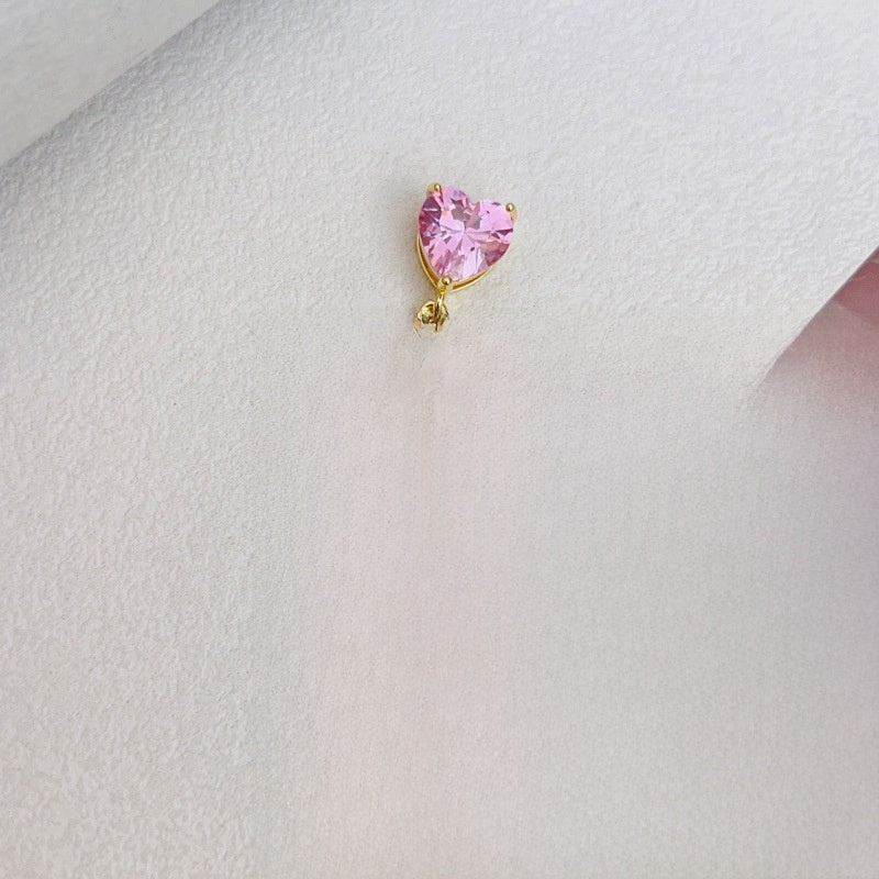 Sweet Multicolor Flowers Copper Pendant With Zircon Inlay Jewelry Accessories