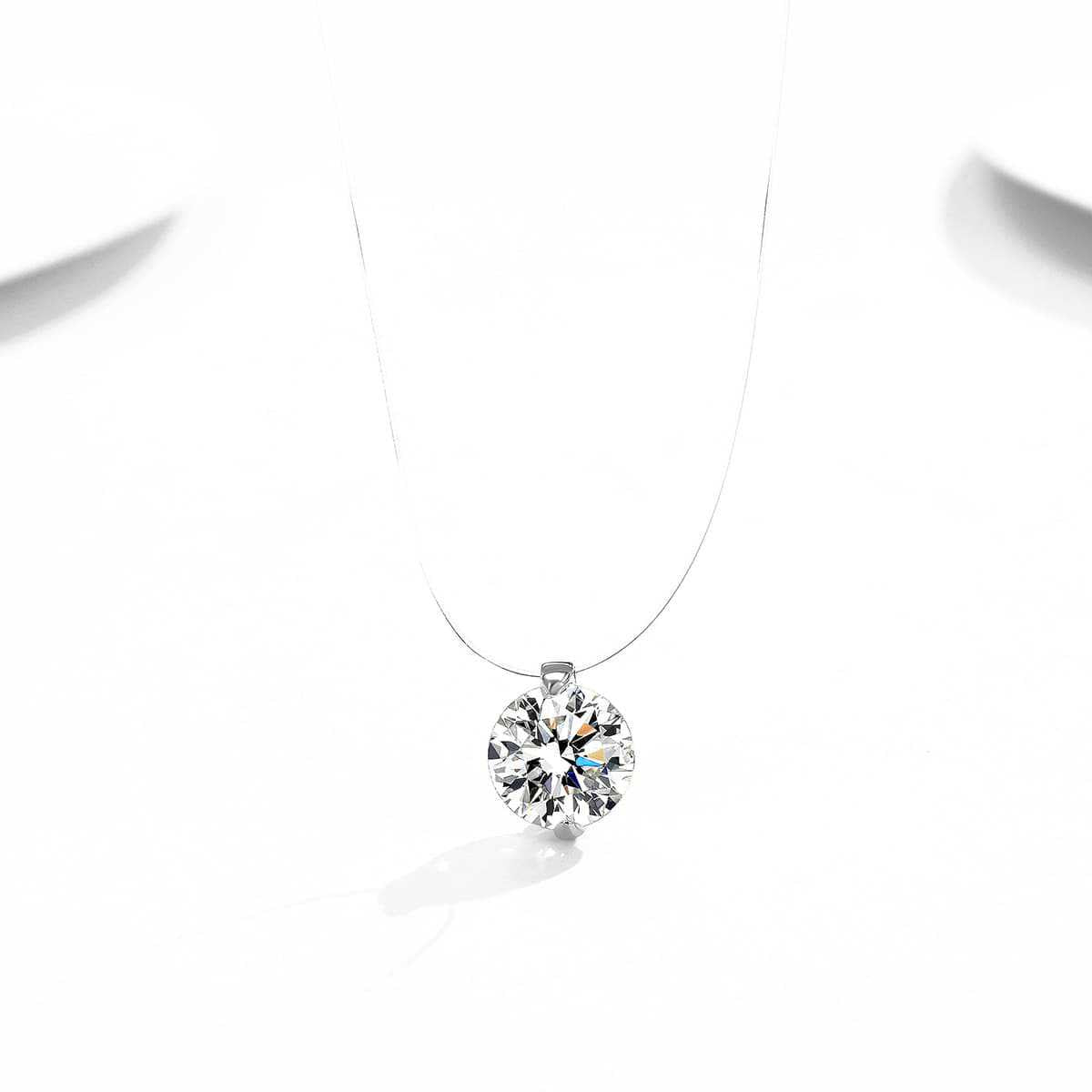 Mermaid Necklace For Women With 925 Sterling Silver Chain And Pendant Featuring Rhinestone Inlay