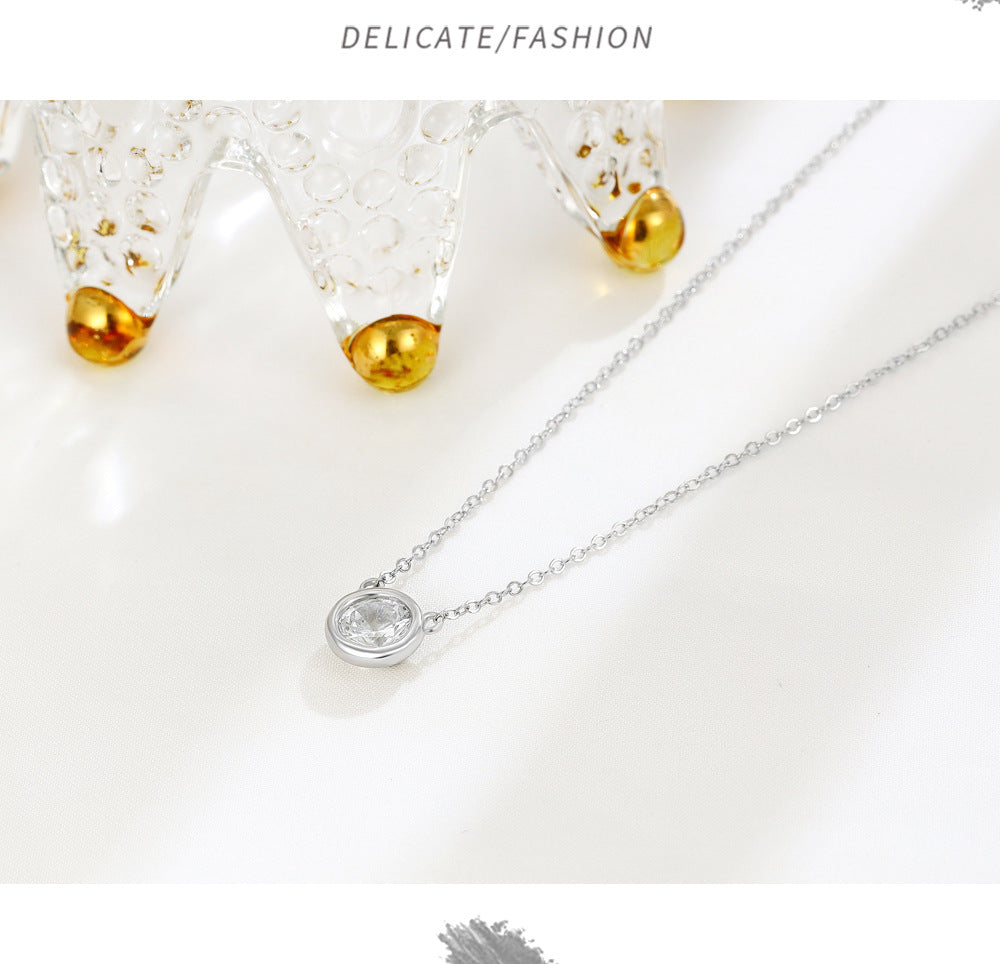 Bubble Pendant Necklace For Women In 925 Sterling Silver With Cable Chain And 925 Sterling Silver Pendant