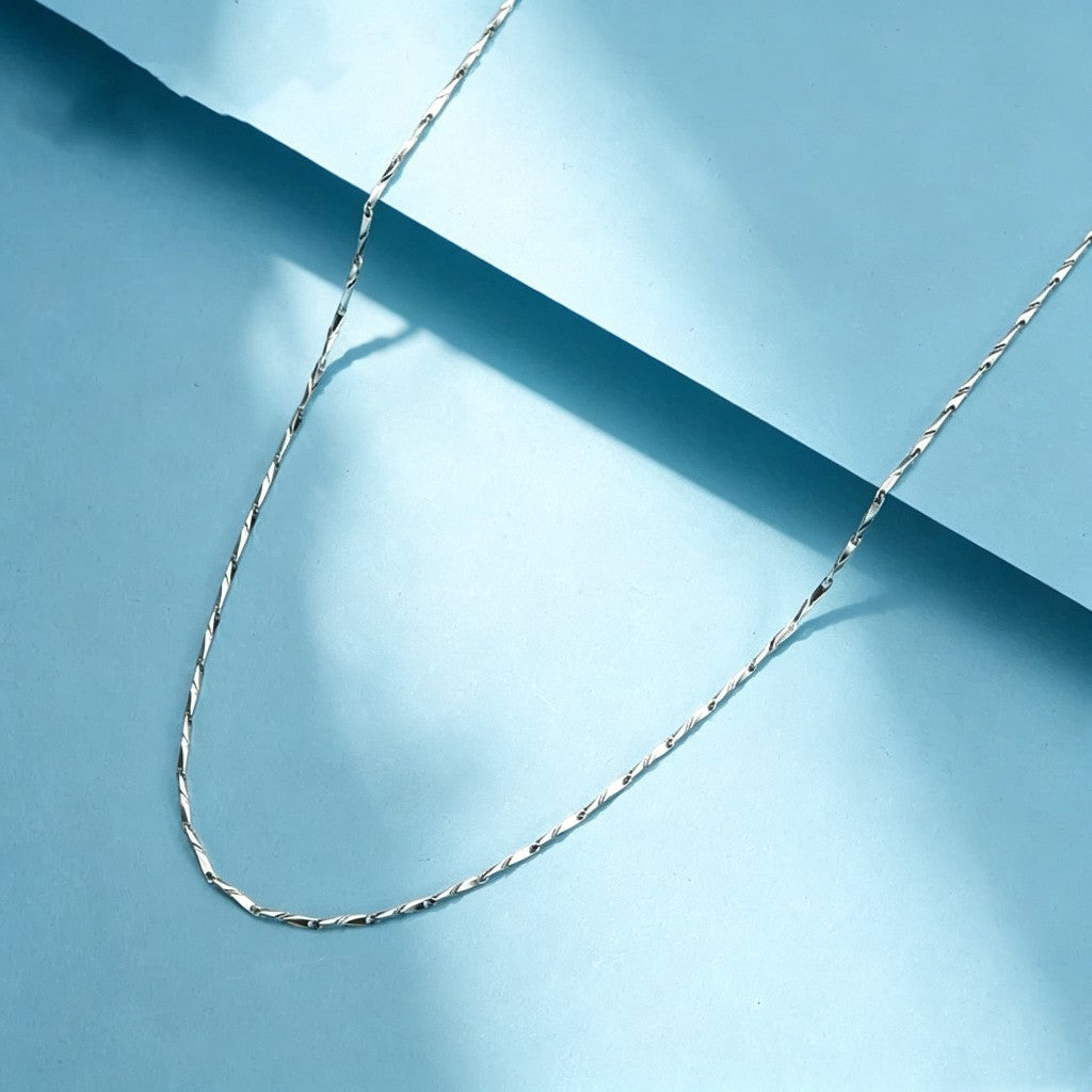 Handmade Cross Necklace In 925 Sterling Silver With Silver Box Chain For Unisex