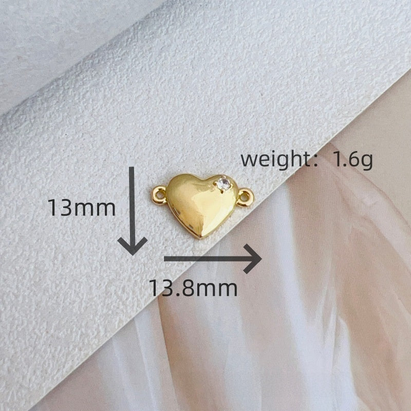 Sweet Multicolor Flowers Copper Pendant With Zircon Inlay Craft Jewelry Accessories