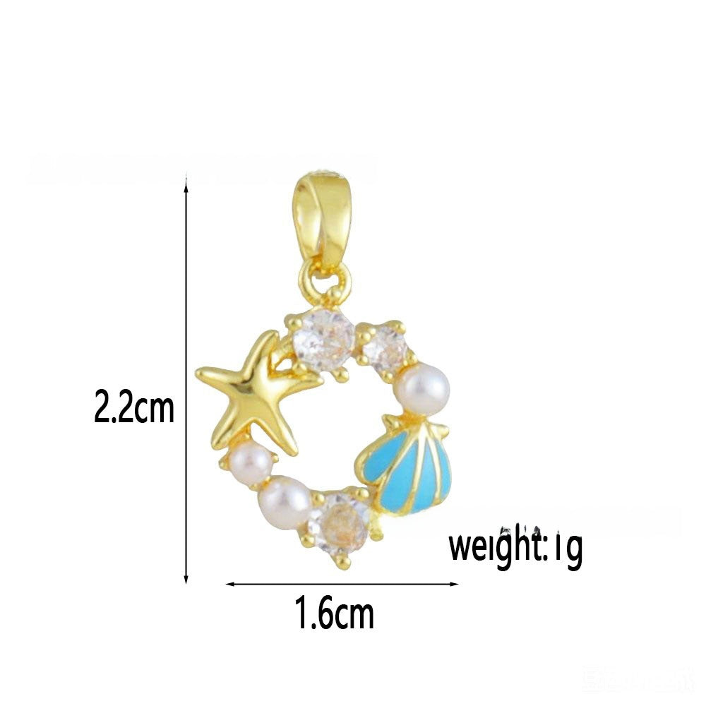 Heart Shape Copper Pendant With Zircon Inlay Featuring Electroplated Finish In Hip-Hop Style Jewelry Accessories