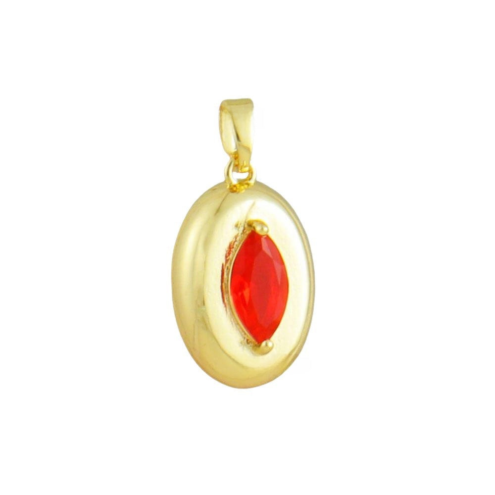 Heart Shape Copper Pendant With Zircon Inlay Featuring Electroplated Finish In Hip-Hop Style Jewelry Accessories