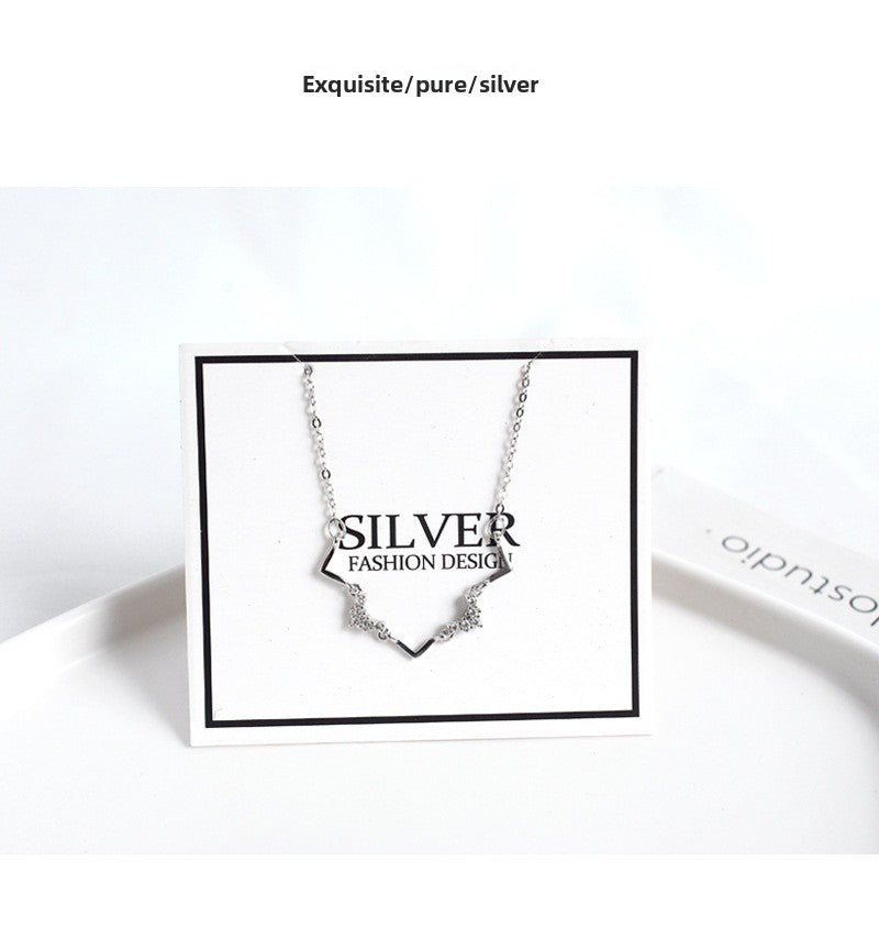 New Style Heart Shape Choker Necklace For Women With 925 Sterling Silver Cable Chain And Pendant