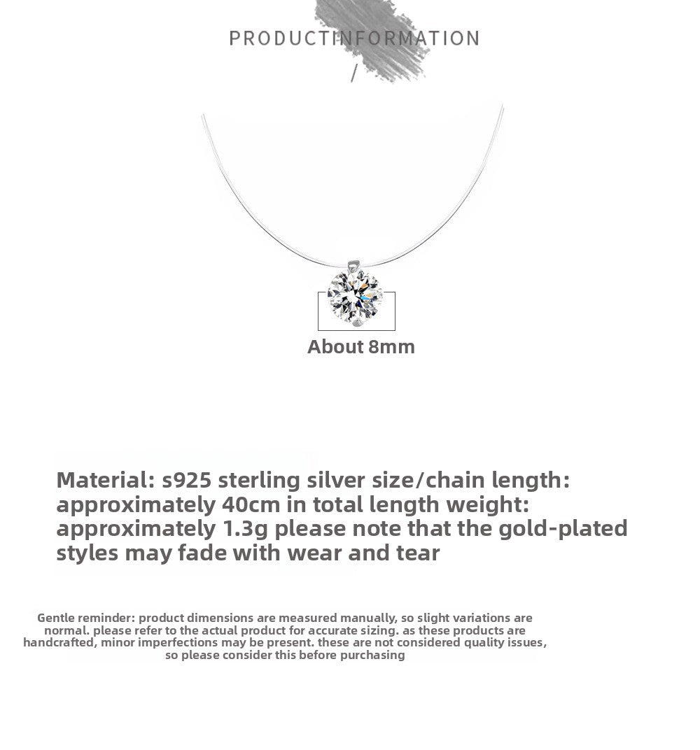 Mermaid Necklace For Women With 925 Sterling Silver Chain And Pendant Featuring Rhinestone Inlay