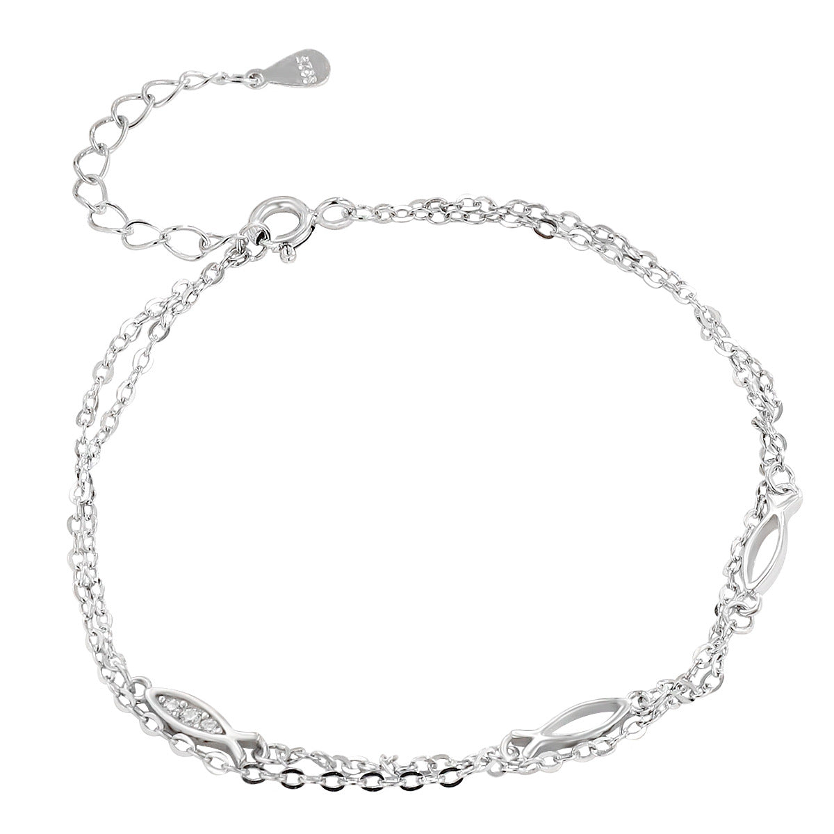 Cute Fish Bracelet For Women In 925 Sterling Silver, Perfect For Daily Wear