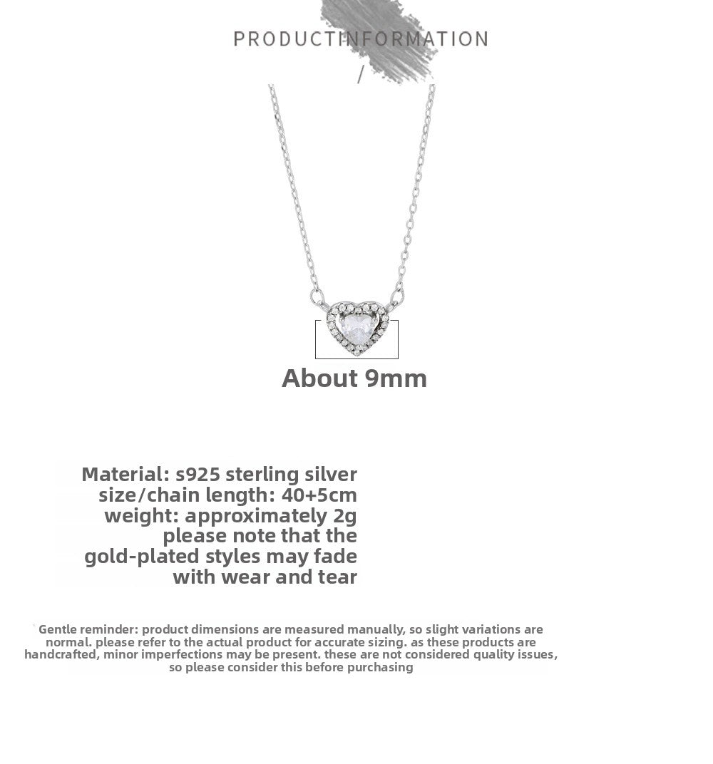 Heart Shape Necklace For Women In 925 Sterling Silver With Cable Chain Featuring 925 Sterling Silver Pendant