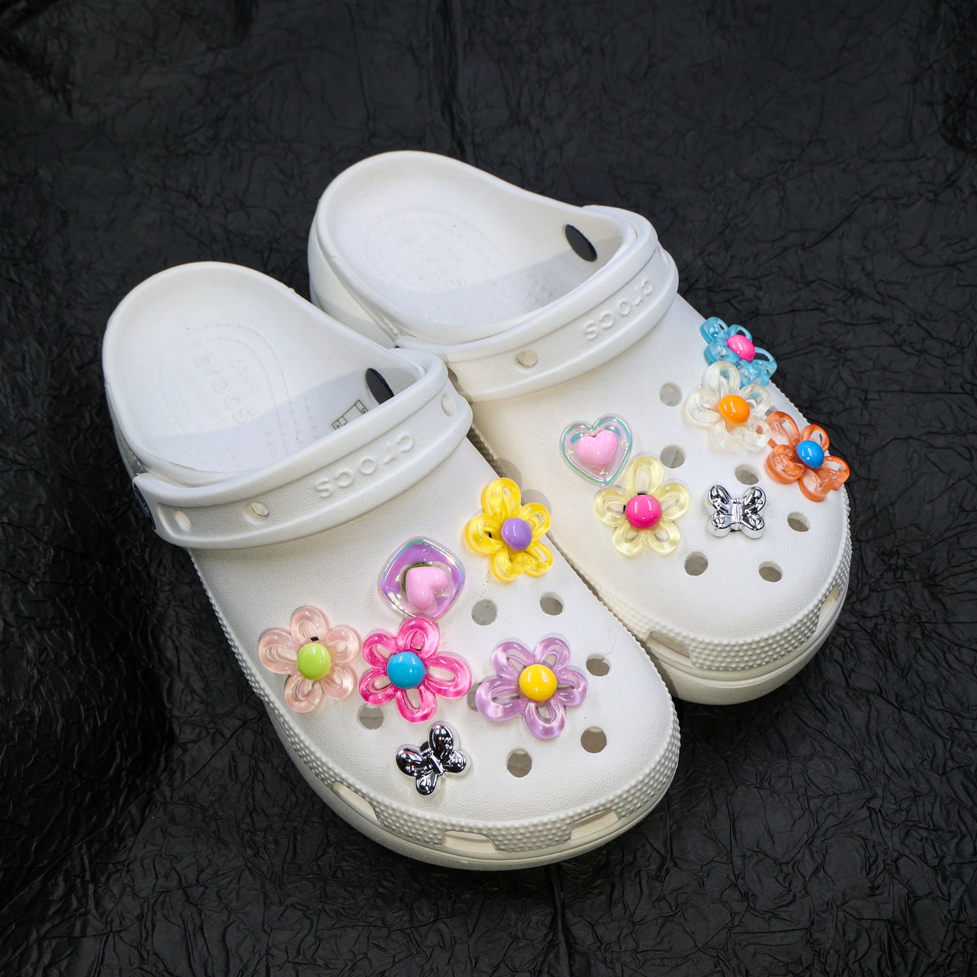Sweet Style Flower Pattern Shoe Buckle For Slippers, Decorative Accessory To Enhance Your Footwear