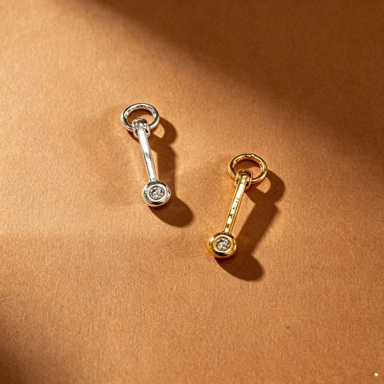 Maya Copper Pendant With Zircon Inlay, Gold Electroplated Jewelry Accessory