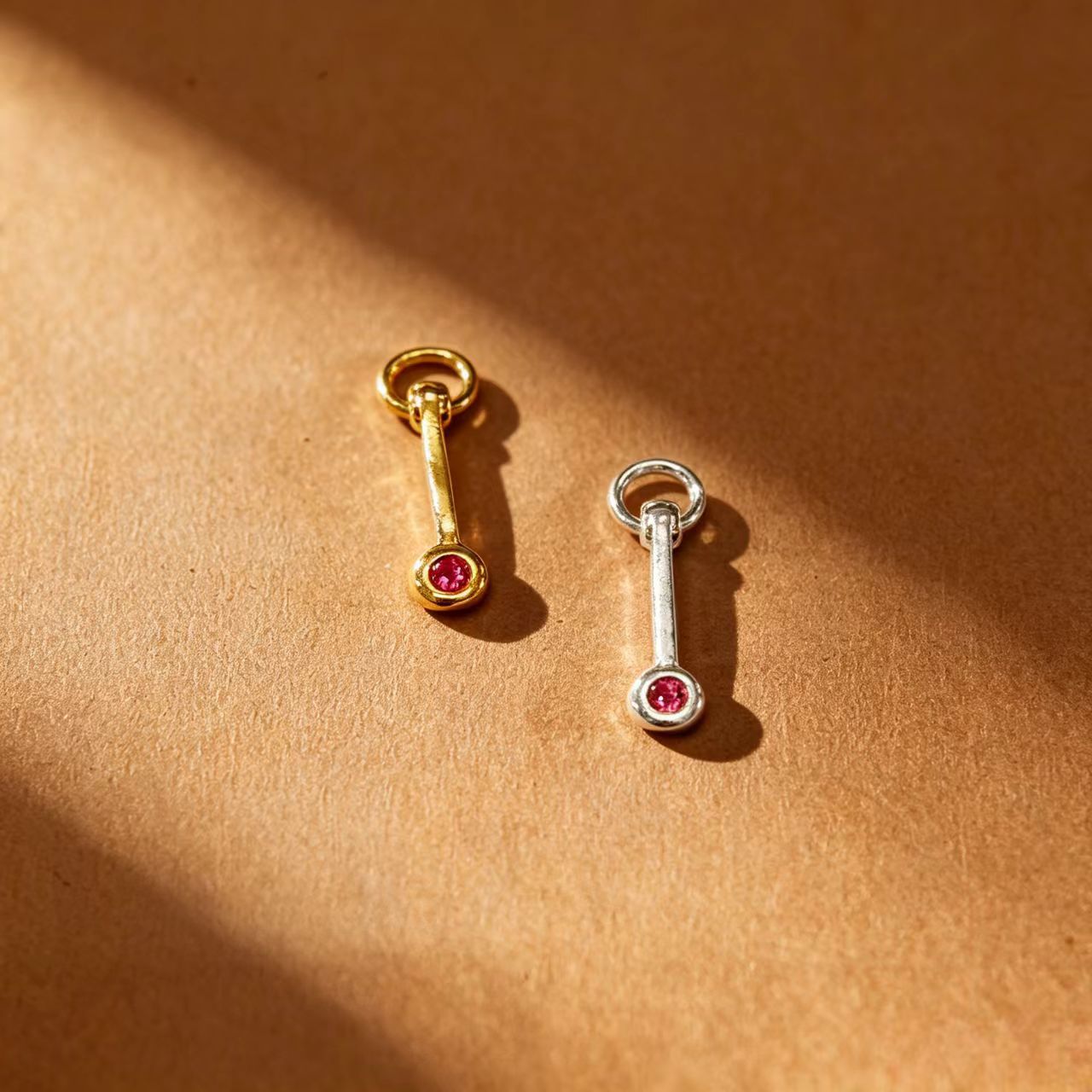 Maya Copper Pendant With Zircon Inlay, Gold Electroplated Jewelry Accessory