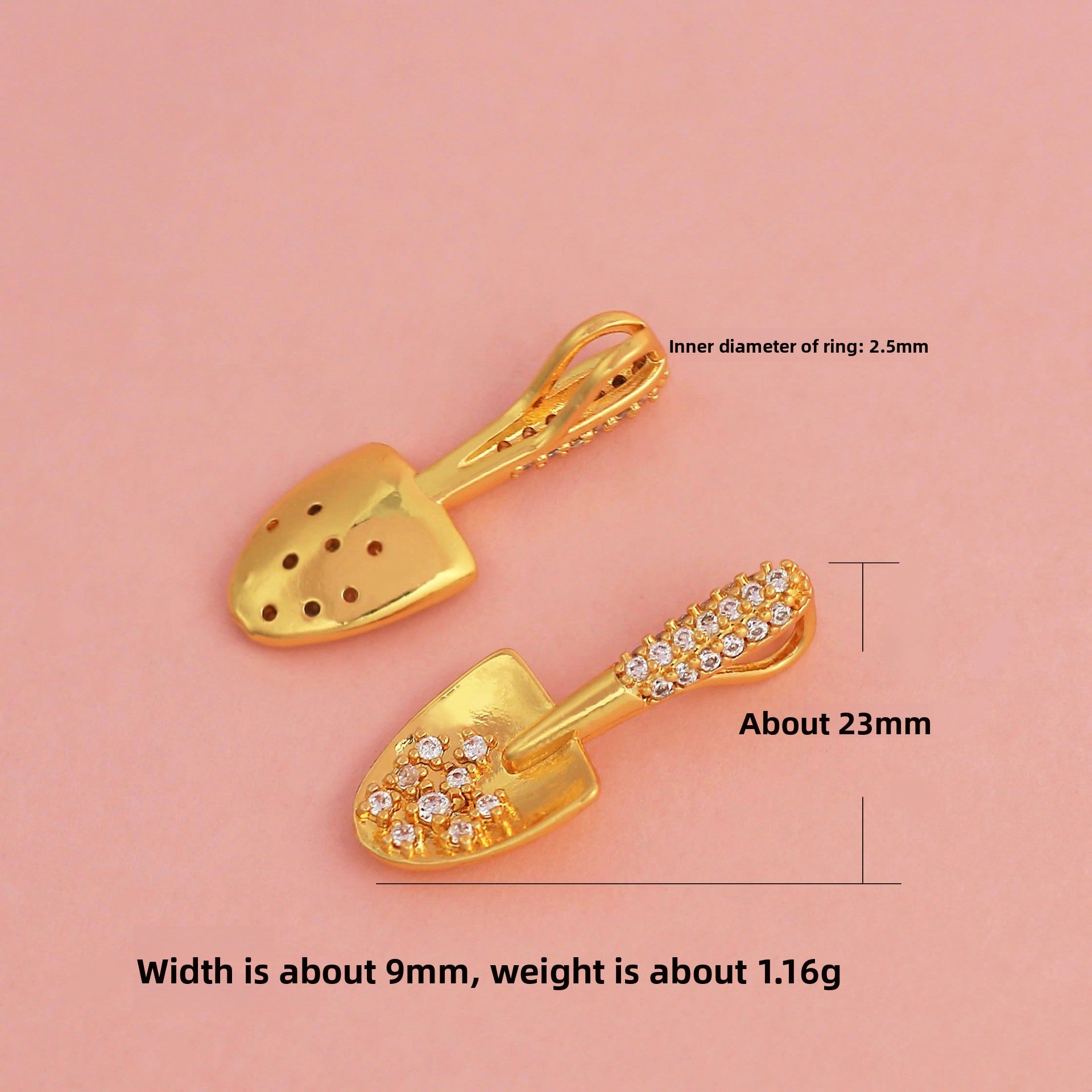 Copper Pendant With 18K Real Gold Plated Electroplated Finish In Gold Color Jewelry Accessories