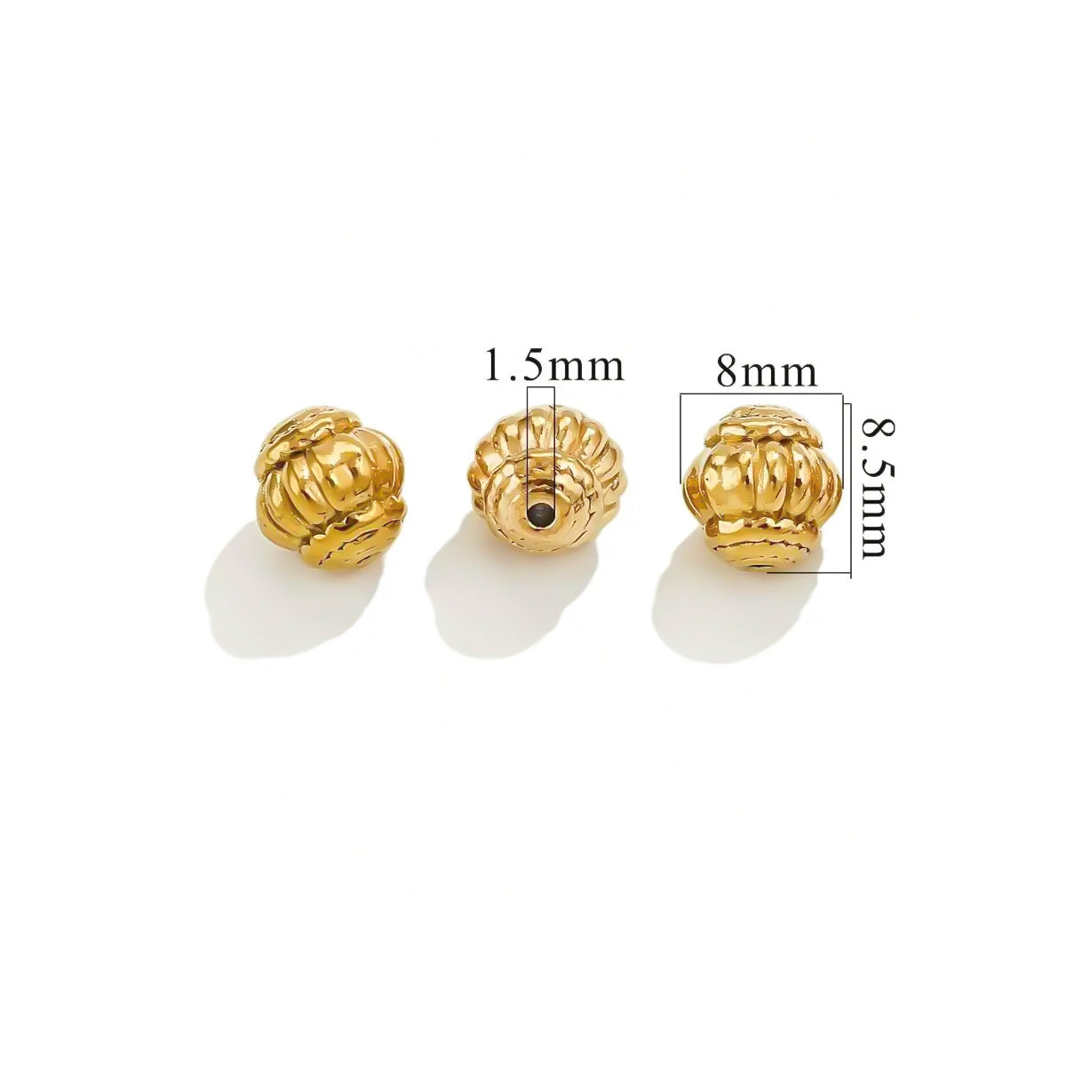 Maya Metal Beads With Electroplated Craft In Retro Style, Gold Jewelry Accessories