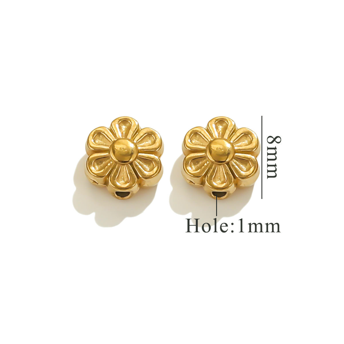 Maya Metal Beads With Electroplated Craft In Retro Style, Gold Jewelry Accessories
