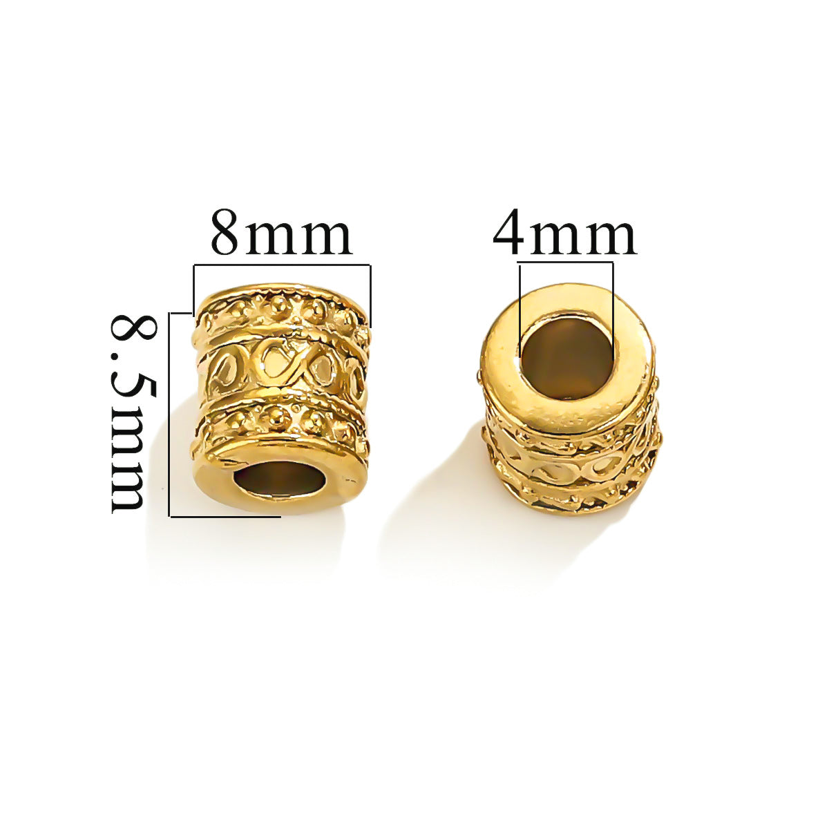 Maya Metal Beads With Electroplated Craft In Retro Style, Gold Jewelry Accessories