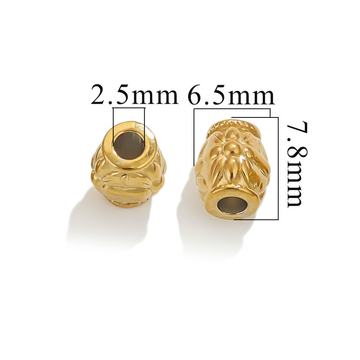 Maya Metal Beads With Electroplated Craft In Retro Style, Gold Jewelry Accessories