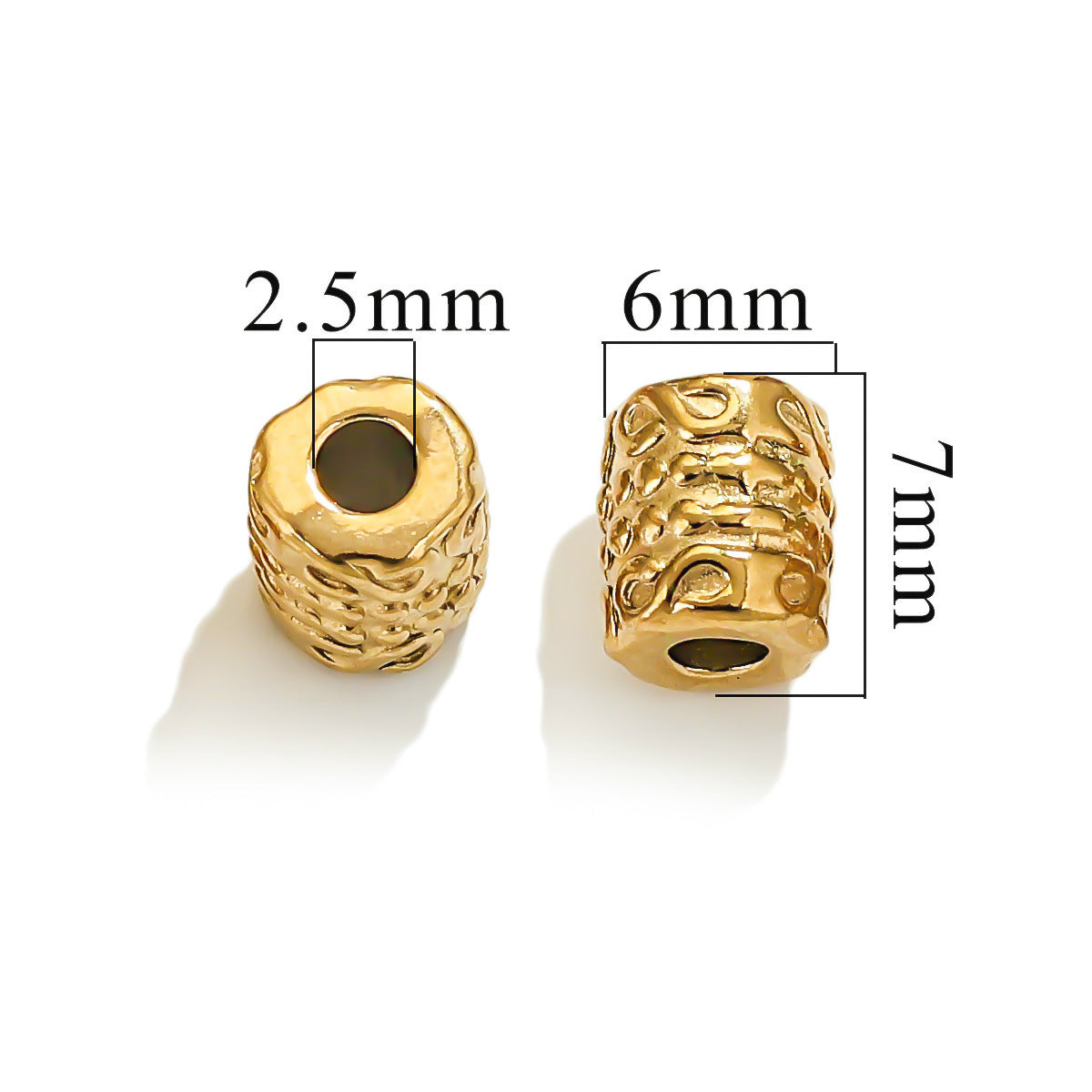 Maya Metal Beads With Electroplated Craft In Retro Style, Gold Jewelry Accessories