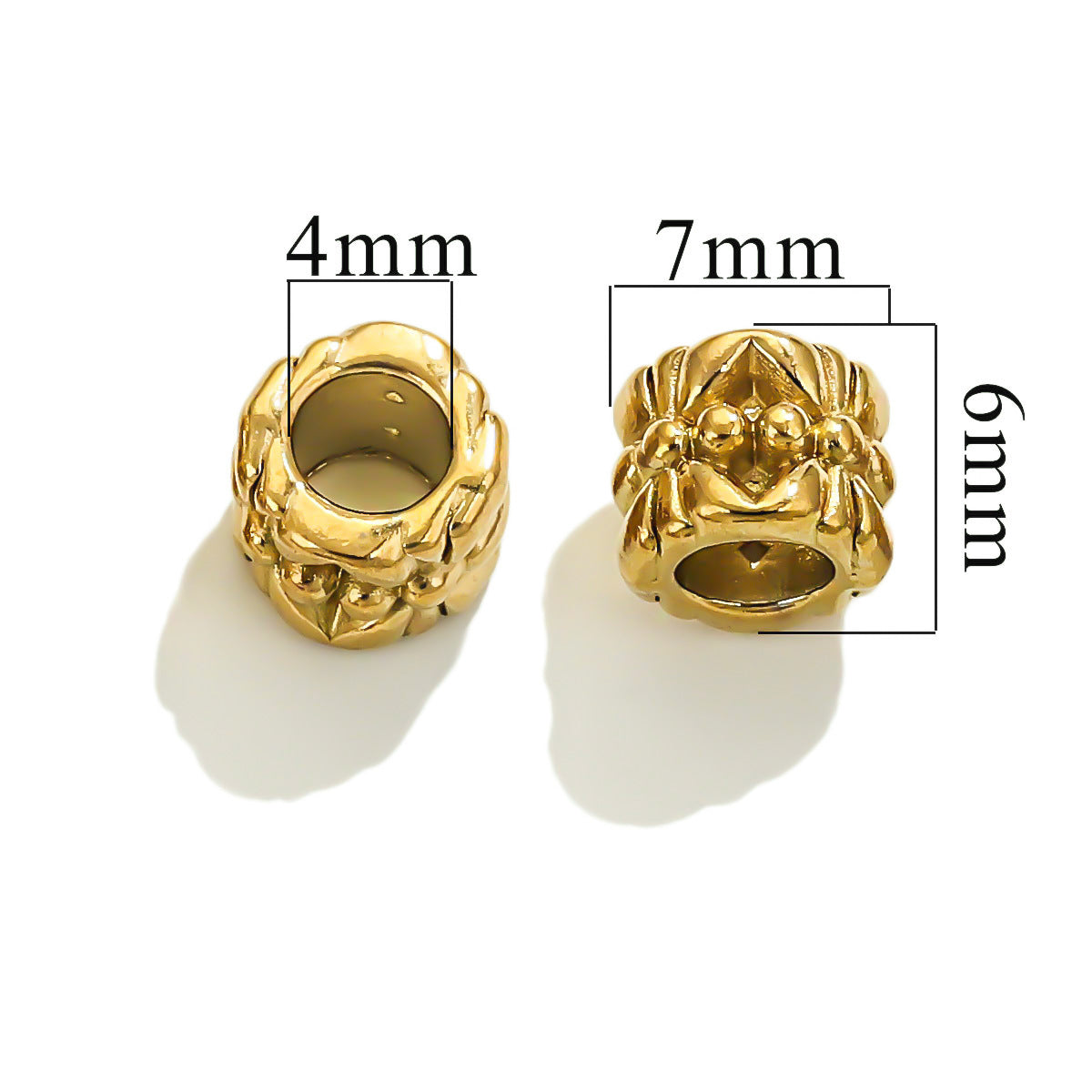 Maya Metal Beads With Electroplated Craft In Retro Style, Gold Jewelry Accessories