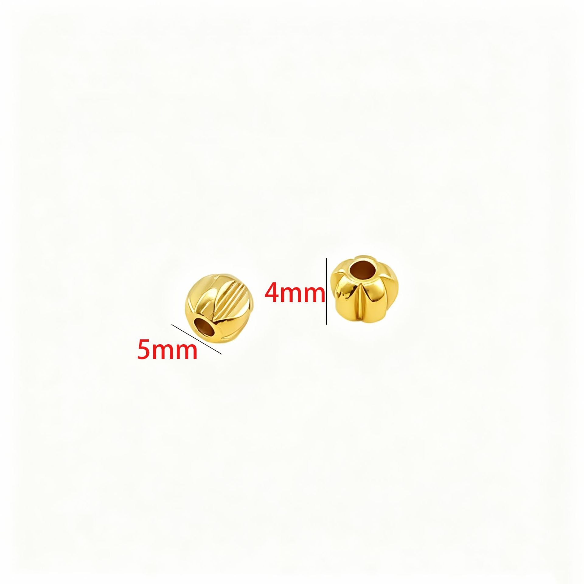 Maya Metal Beads With Electroplated Craft In Retro Style, Gold Jewelry Accessories