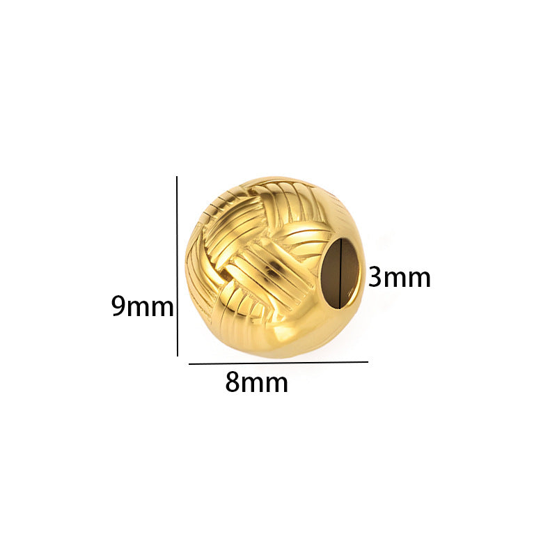 Maya Metal Beads With Electroplated Craft In Retro Style, Gold Jewelry Accessories