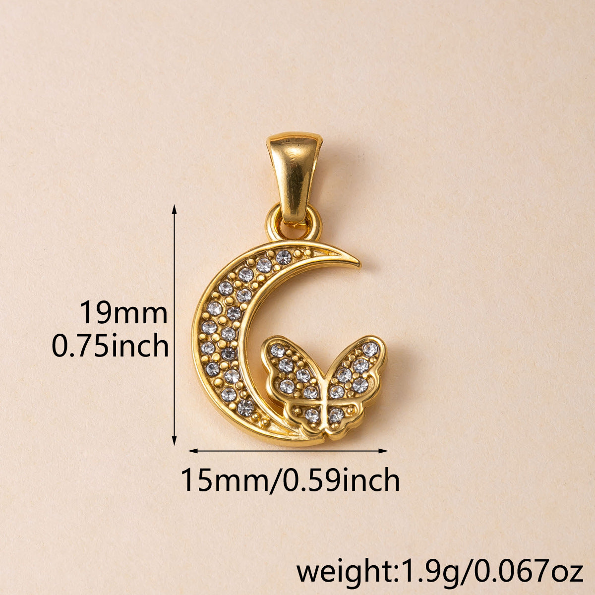 Flowers Pendant For Women Featuring 304 Stainless Steel With 18K Real Gold Plated PVD Coating And Rhinestones, Waterproof Non Tarnish