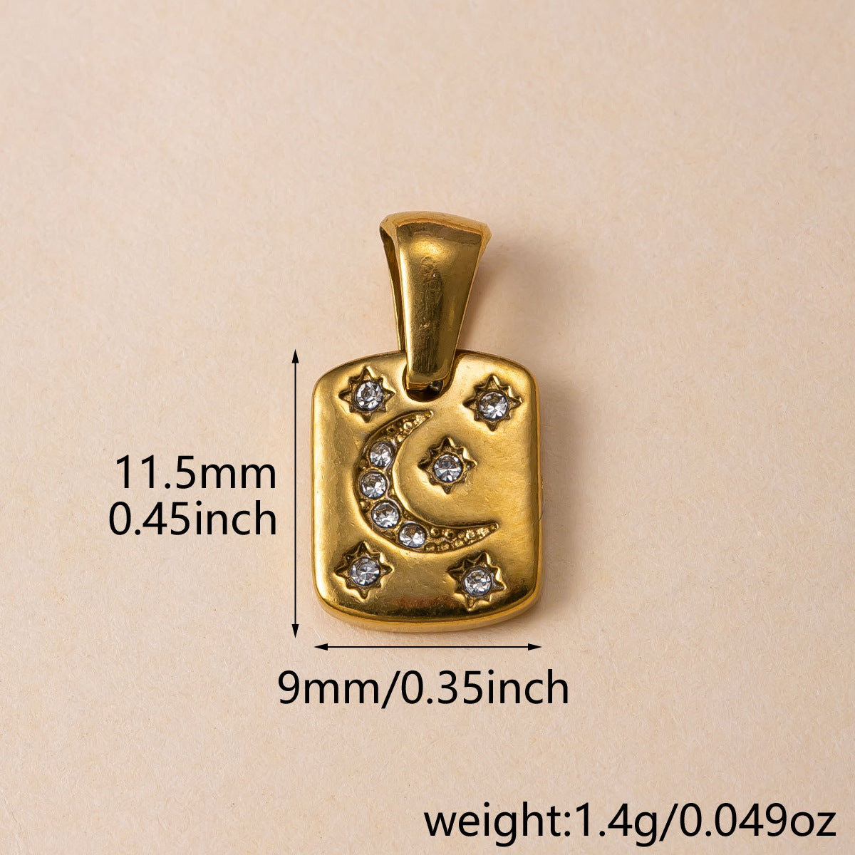 Flowers Pendant For Women Featuring 304 Stainless Steel With 18K Real Gold Plated PVD Coating And Rhinestones, Waterproof Non Tarnish