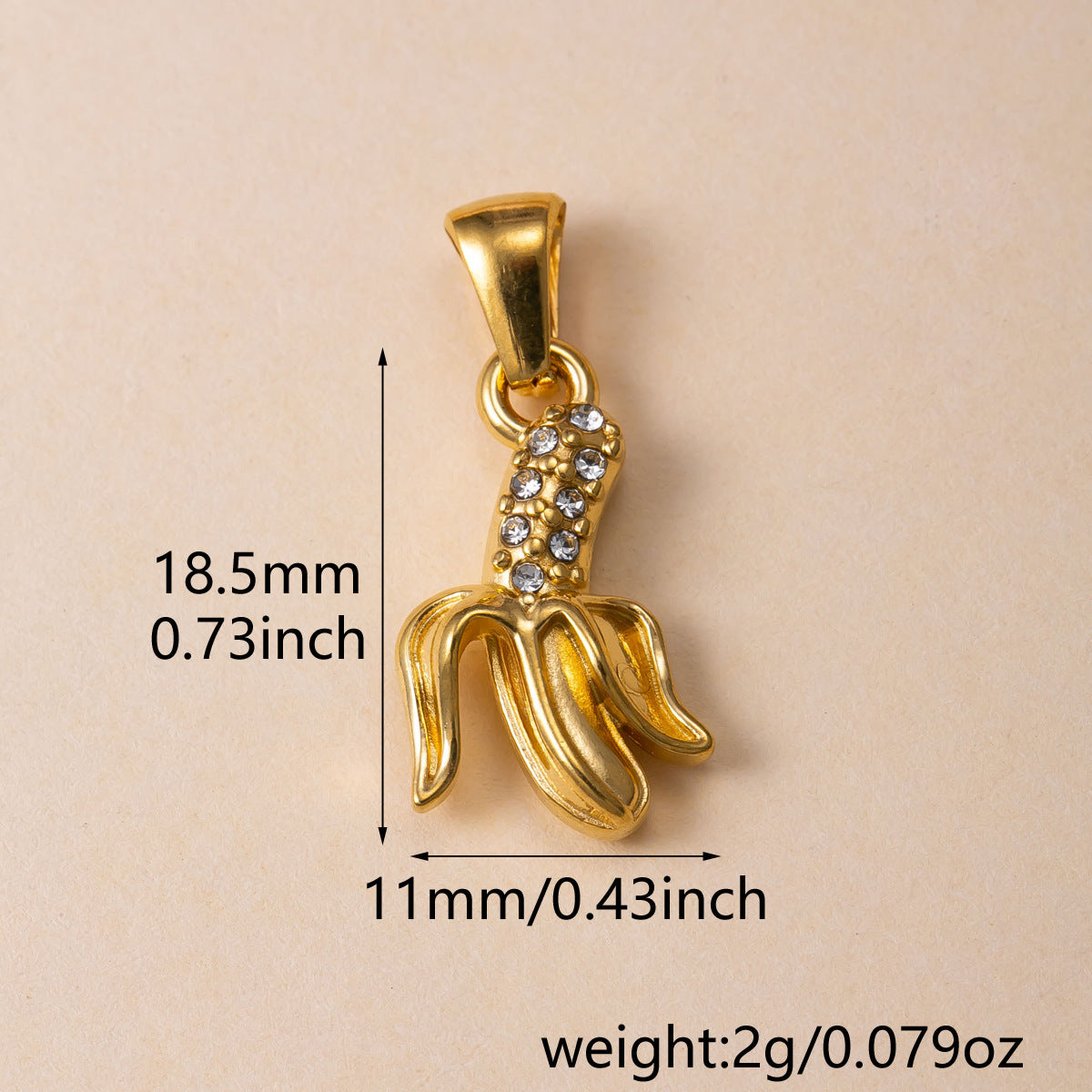Flowers Pendant For Women Featuring 304 Stainless Steel With 18K Real Gold Plated PVD Coating And Rhinestones, Waterproof Non Tarnish