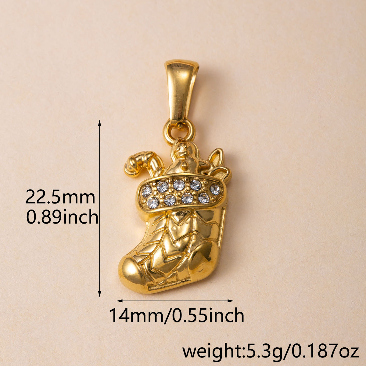 Flowers Pendant For Women Featuring 304 Stainless Steel With 18K Real Gold Plated PVD Coating And Rhinestones, Waterproof Non Tarnish