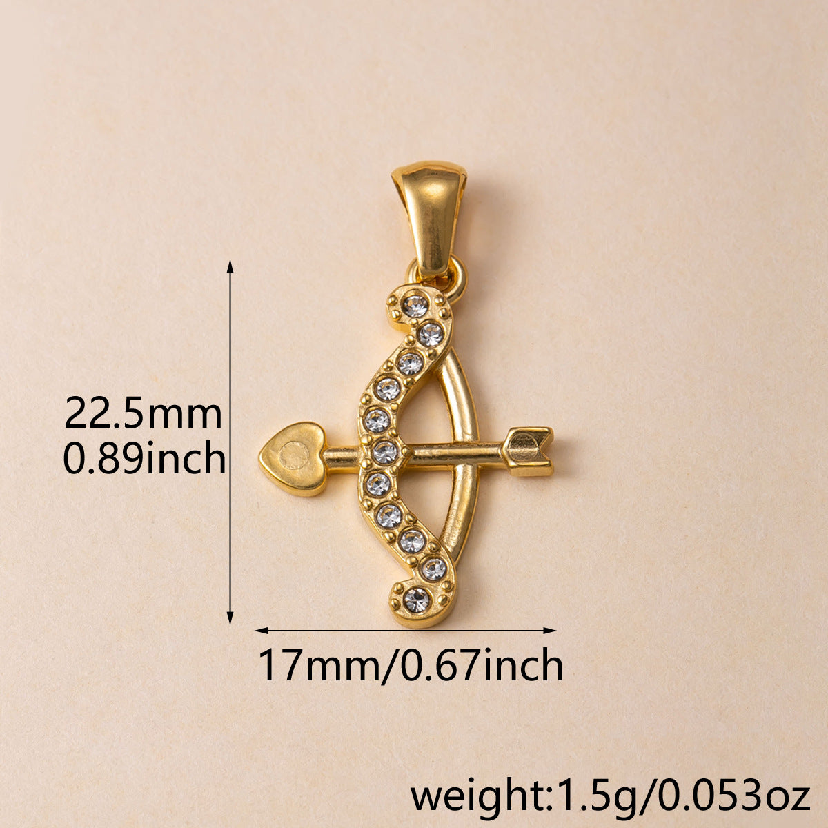 Flowers Pendant For Women Featuring 304 Stainless Steel With 18K Real Gold Plated PVD Coating And Rhinestones, Waterproof Non Tarnish