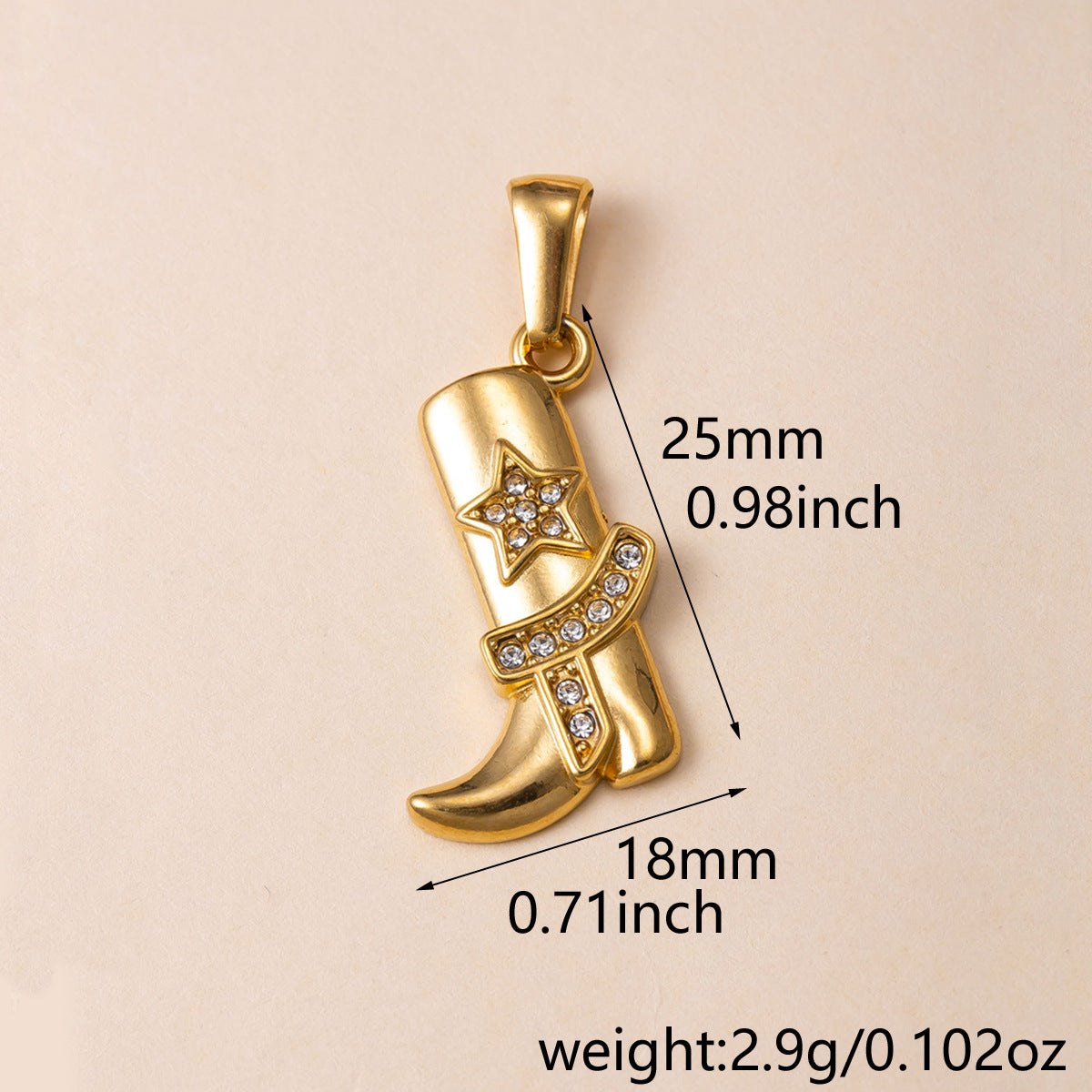 Flowers Pendant For Women Featuring 304 Stainless Steel With 18K Real Gold Plated PVD Coating And Rhinestones, Waterproof Non Tarnish