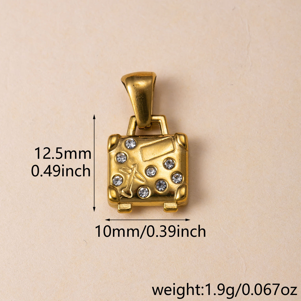 Flowers Pendant For Women Featuring 304 Stainless Steel With 18K Real Gold Plated PVD Coating And Rhinestones, Waterproof Non Tarnish