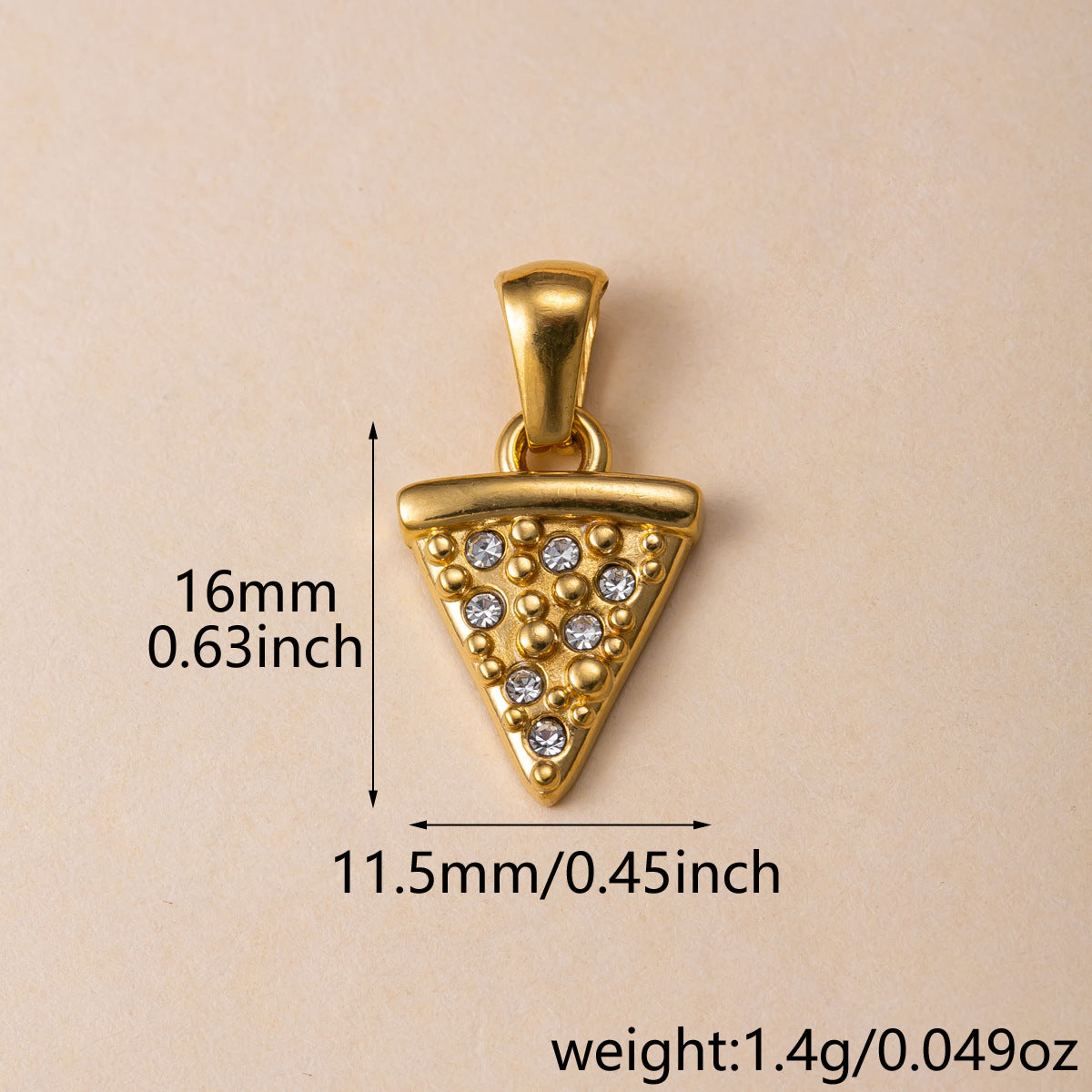 Flowers Pendant For Women Featuring 304 Stainless Steel With 18K Real Gold Plated PVD Coating And Rhinestones, Waterproof Non Tarnish