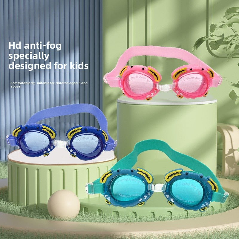 Crab PC Swimming Goggles For Boys In Lake Blue, Durable And Comfortable Swim Accessory