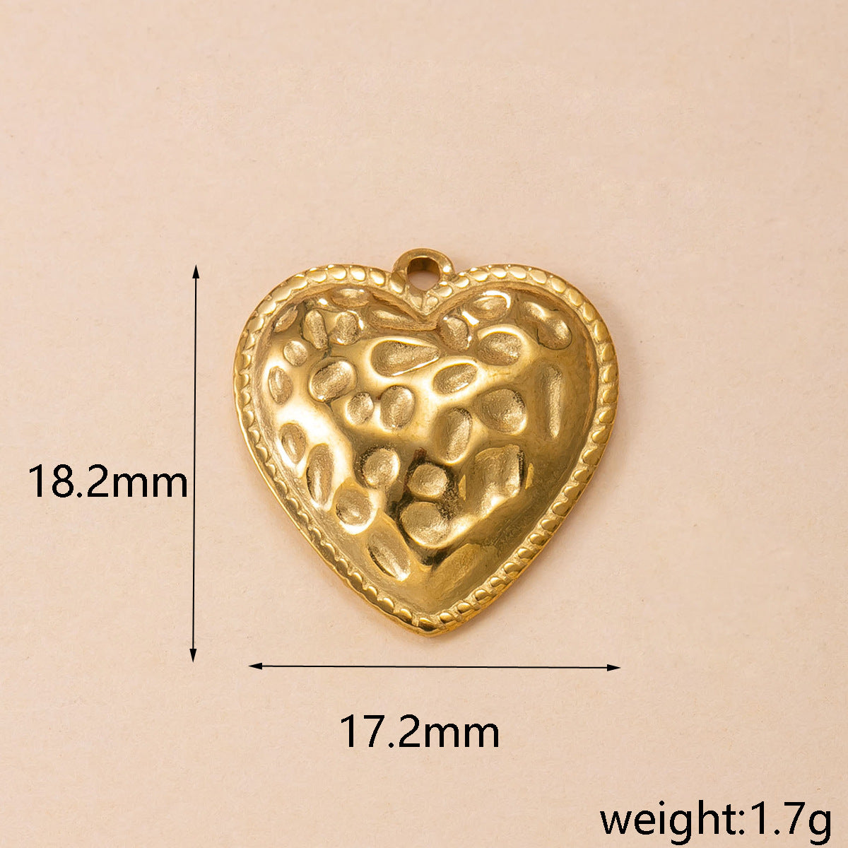 Heart Shape Pendant In 304 Stainless Steel With PVD Coated Gold Plating Featuring Waterproof Non Tarnish Process