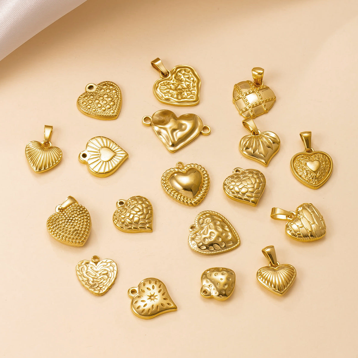 Heart Shape Pendant In 304 Stainless Steel With PVD Coated Gold Plating Featuring Waterproof Non Tarnish Process