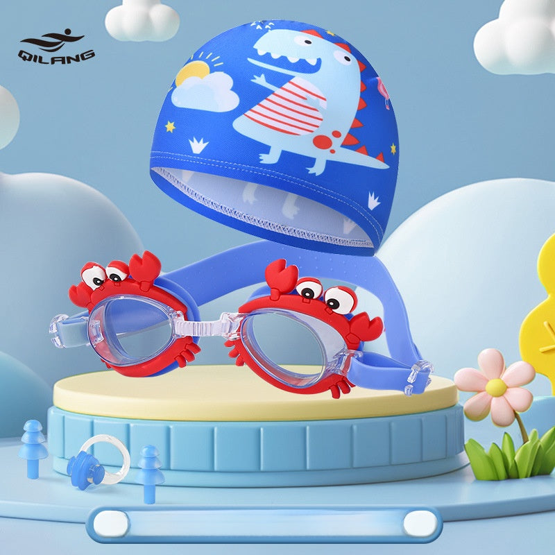 Crab PC Swimming Goggles For Boys In Lake Blue, Durable And Comfortable Swim Accessory