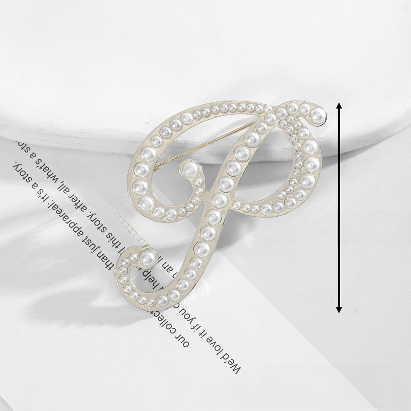 Gold Alloy Pin Featuring Artificial Pearl Inlay With Elegant Pearl Craftsmanship