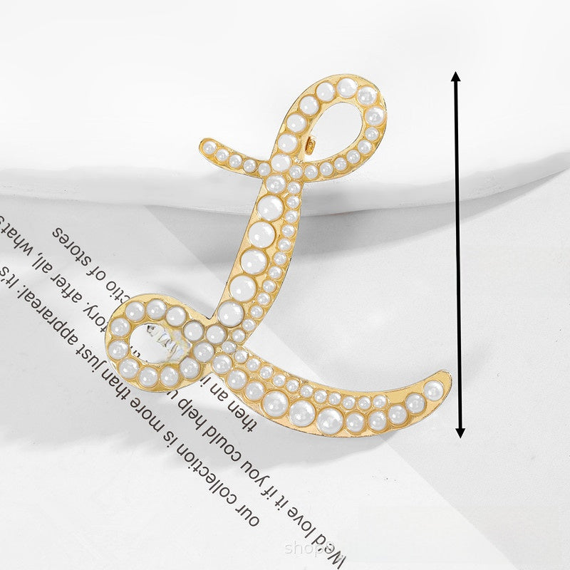 Gold Alloy Pin Featuring Artificial Pearl Inlay With Elegant Pearl Craftsmanship