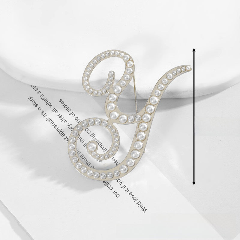 Gold Alloy Pin Featuring Artificial Pearl Inlay With Elegant Pearl Craftsmanship