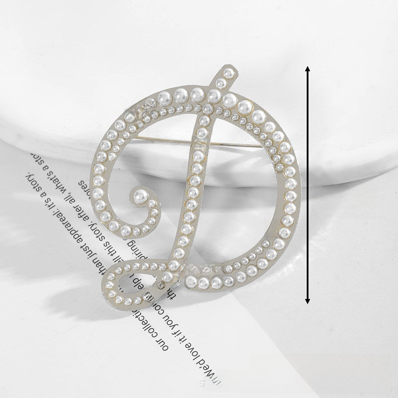 Gold Alloy Pin Featuring Artificial Pearl Inlay With Elegant Pearl Craftsmanship