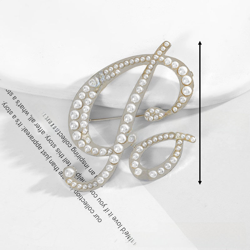 Gold Alloy Pin Featuring Artificial Pearl Inlay With Elegant Pearl Craftsmanship