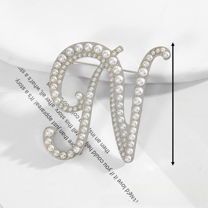 Gold Alloy Pin Featuring Artificial Pearl Inlay With Elegant Pearl Craftsmanship