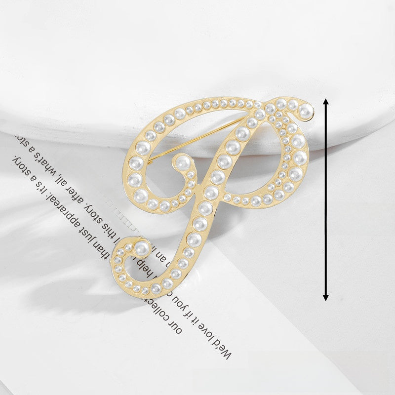 Gold Alloy Pin Featuring Artificial Pearl Inlay With Elegant Pearl Craftsmanship